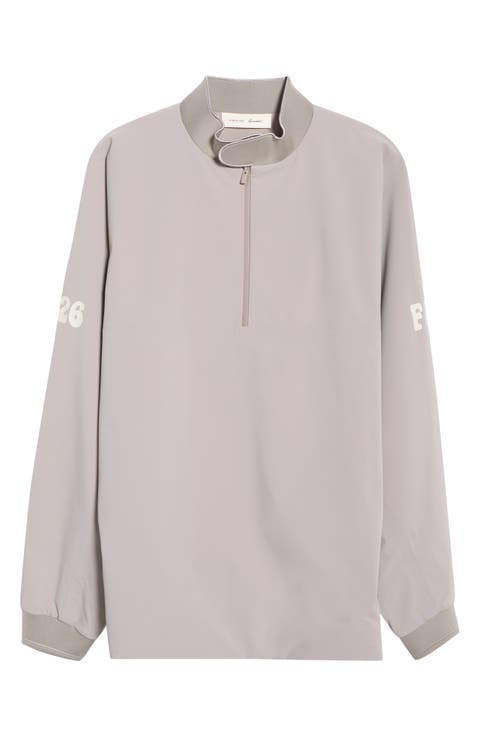 Half Zip Mock Neck Track Jacket