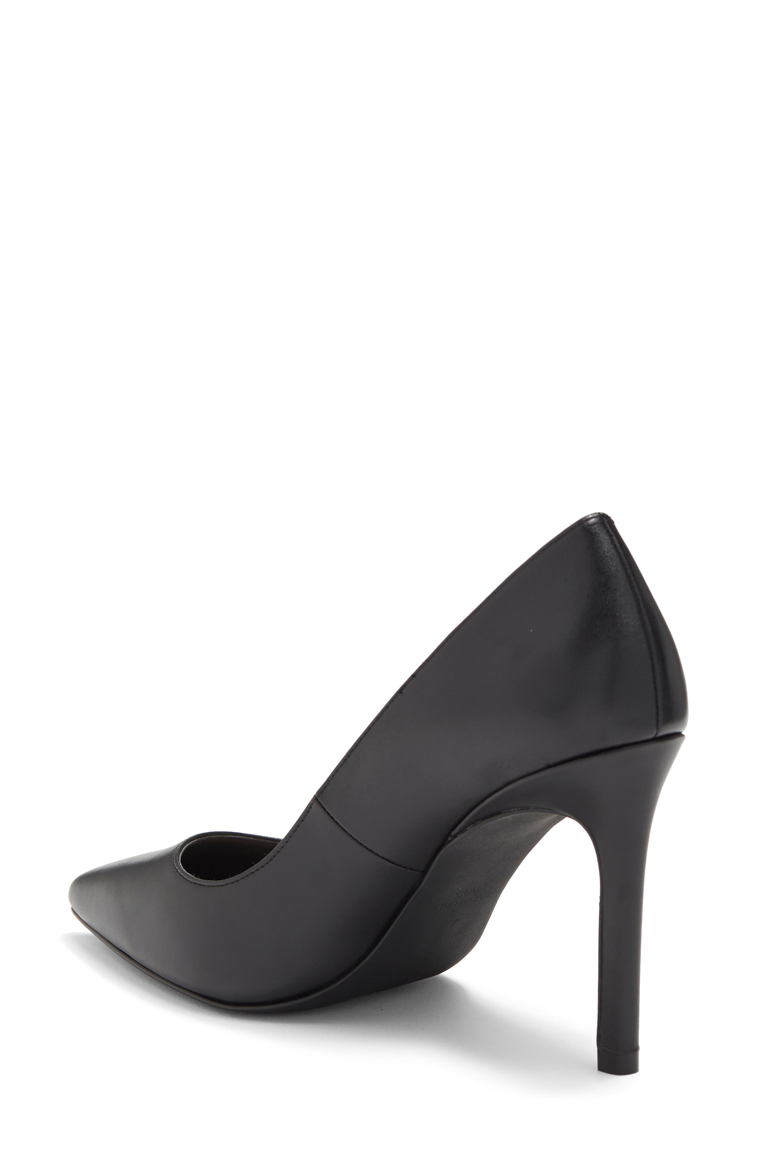 Stuart Weitzman Leigh 95 Pointed Toe Pump, Alternate, color, Black