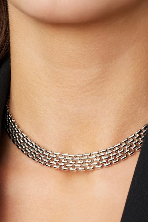 Oradina Sterling Silver The Panther Necklace In Silver