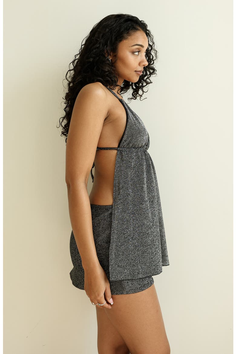 Backstage Tank Top, Alternate, color, Sparkle Black