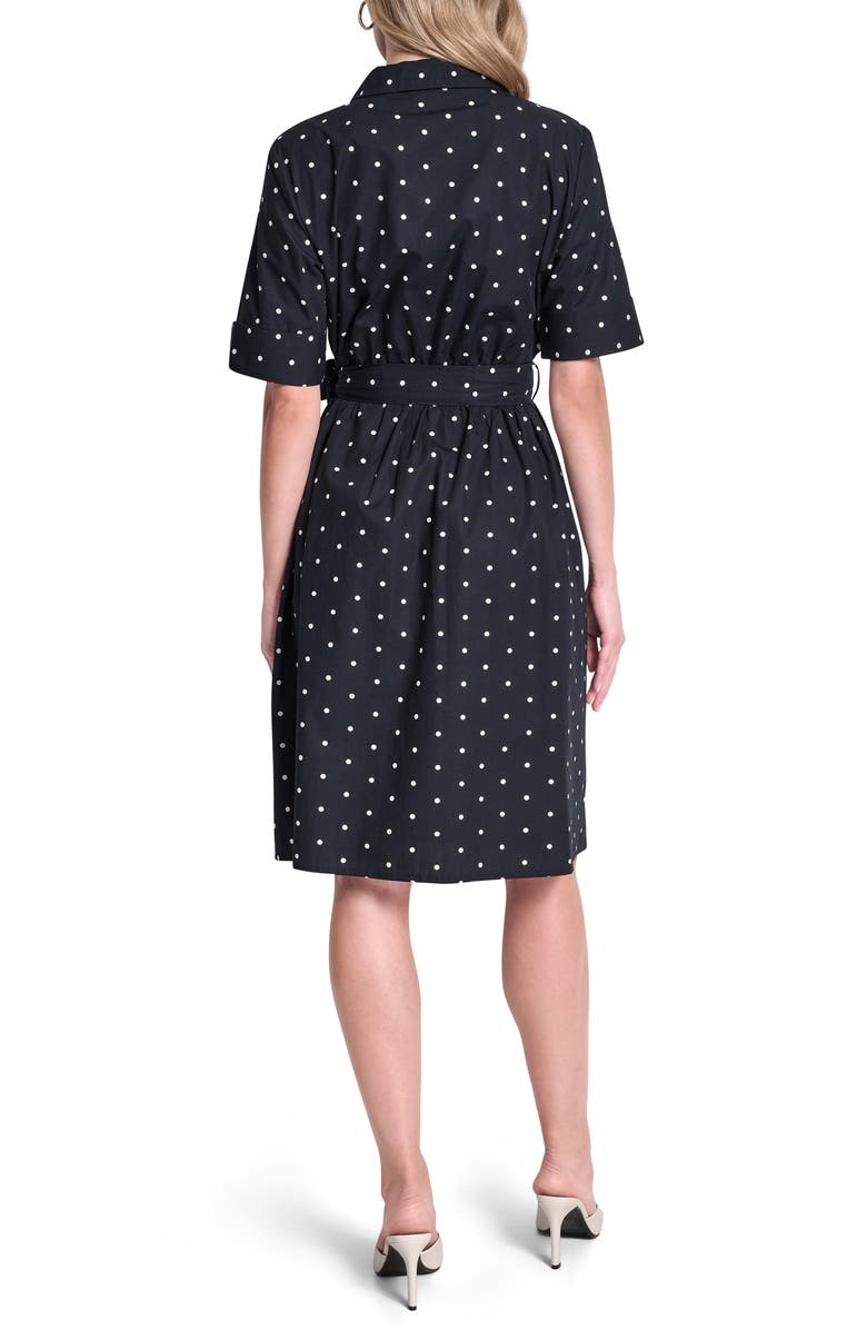 DKNY Tie Waist Shirtdress, Alternate, color, Spring Navy