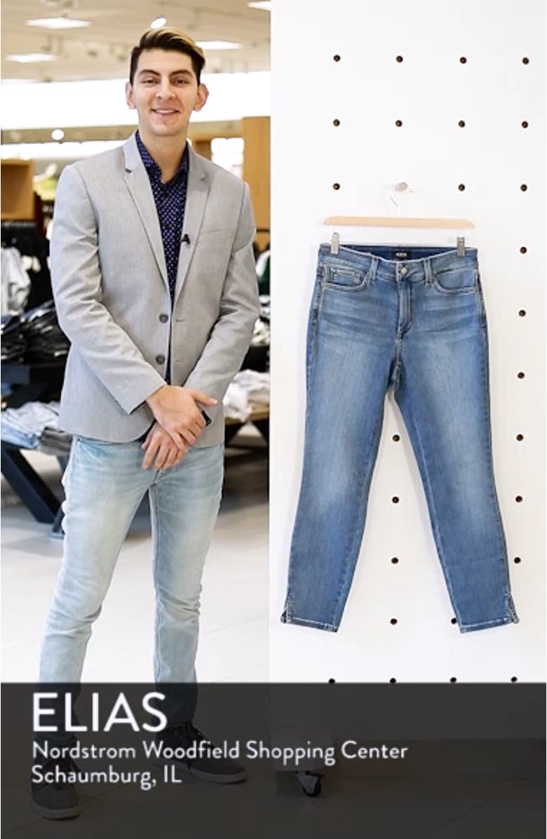 Ami Side Slit Stretch Ankle Skinny Jeans, sales video thumbnail