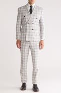 Gino Vitale Slim Fit Check Double Breasted Suit