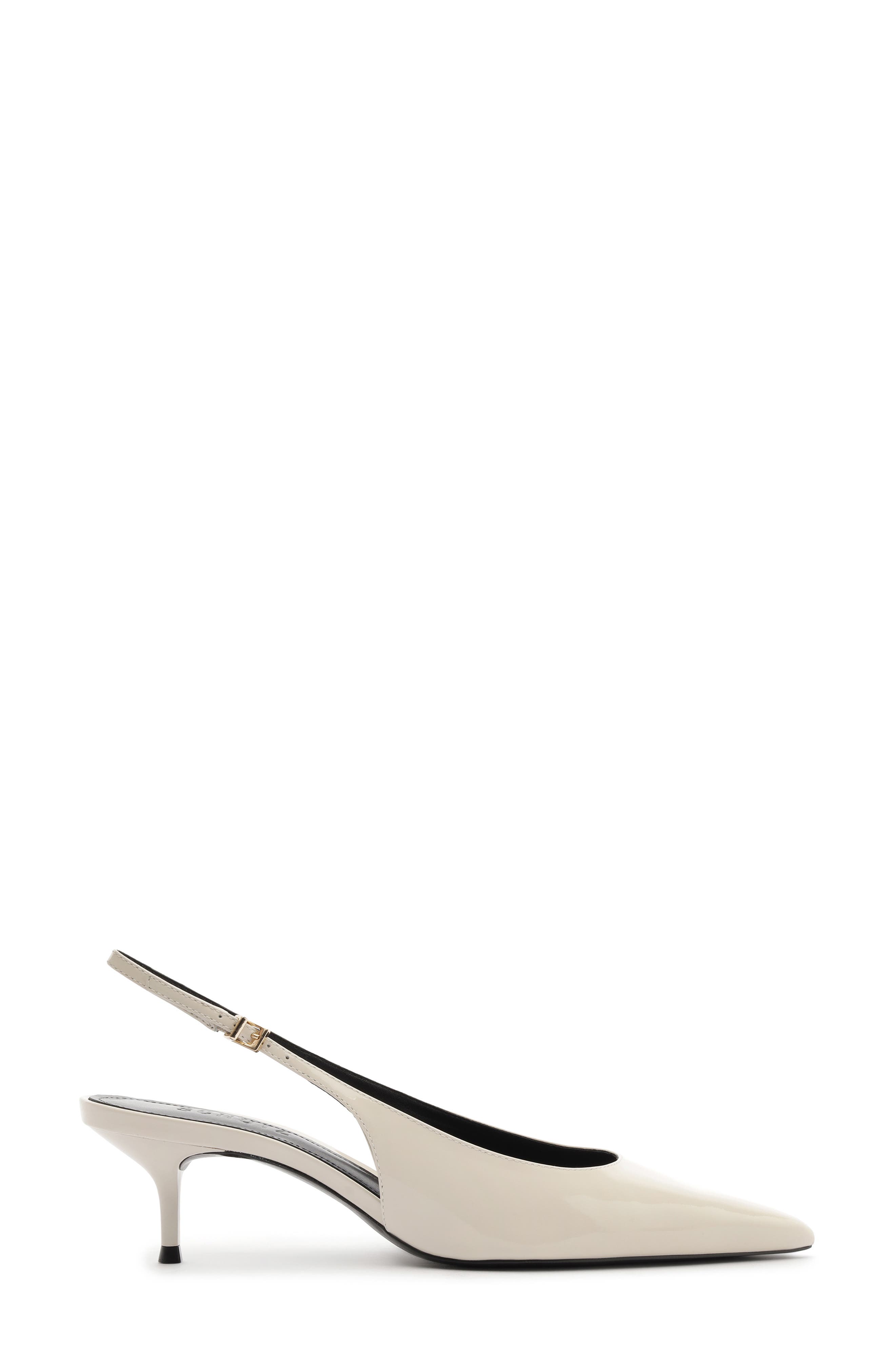 Paola Mid Slingback Pump, Alternate, color, SUGAR WHITE/ SALTO PATENT