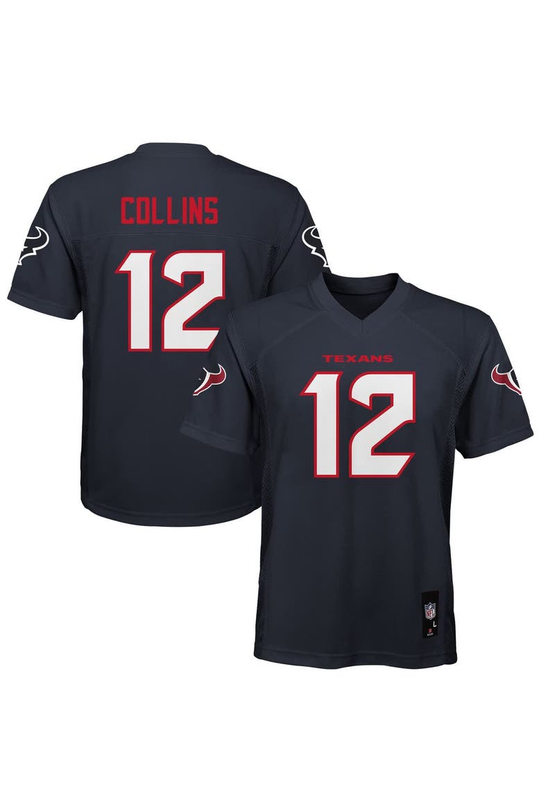 Youth Nico Collins Navy Houston Texans Replica Player Jersey, Main, color, Navy