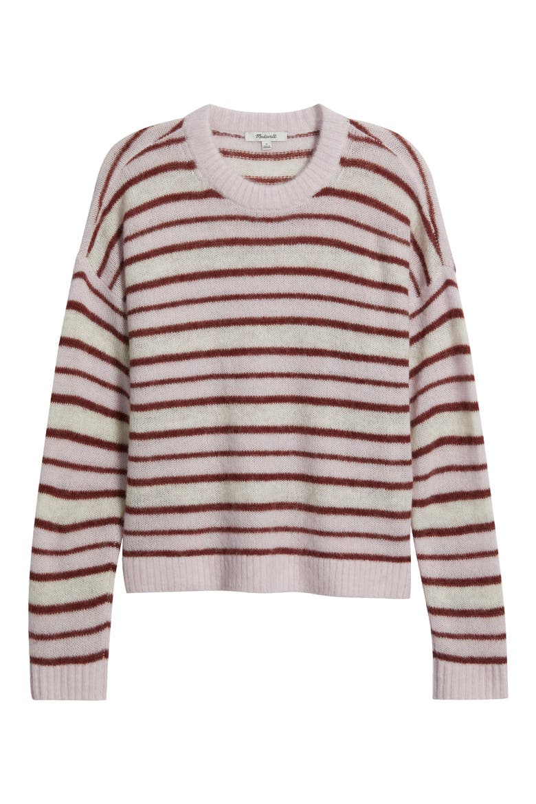 Oversize Pullover Sweater, Alternate, color, PINK MULTI STRIPE