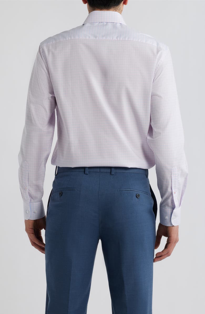 DANIEL HECHTER Paris Modern Fit Pink Check Cotton Dress Shirt, Alternate, color, 