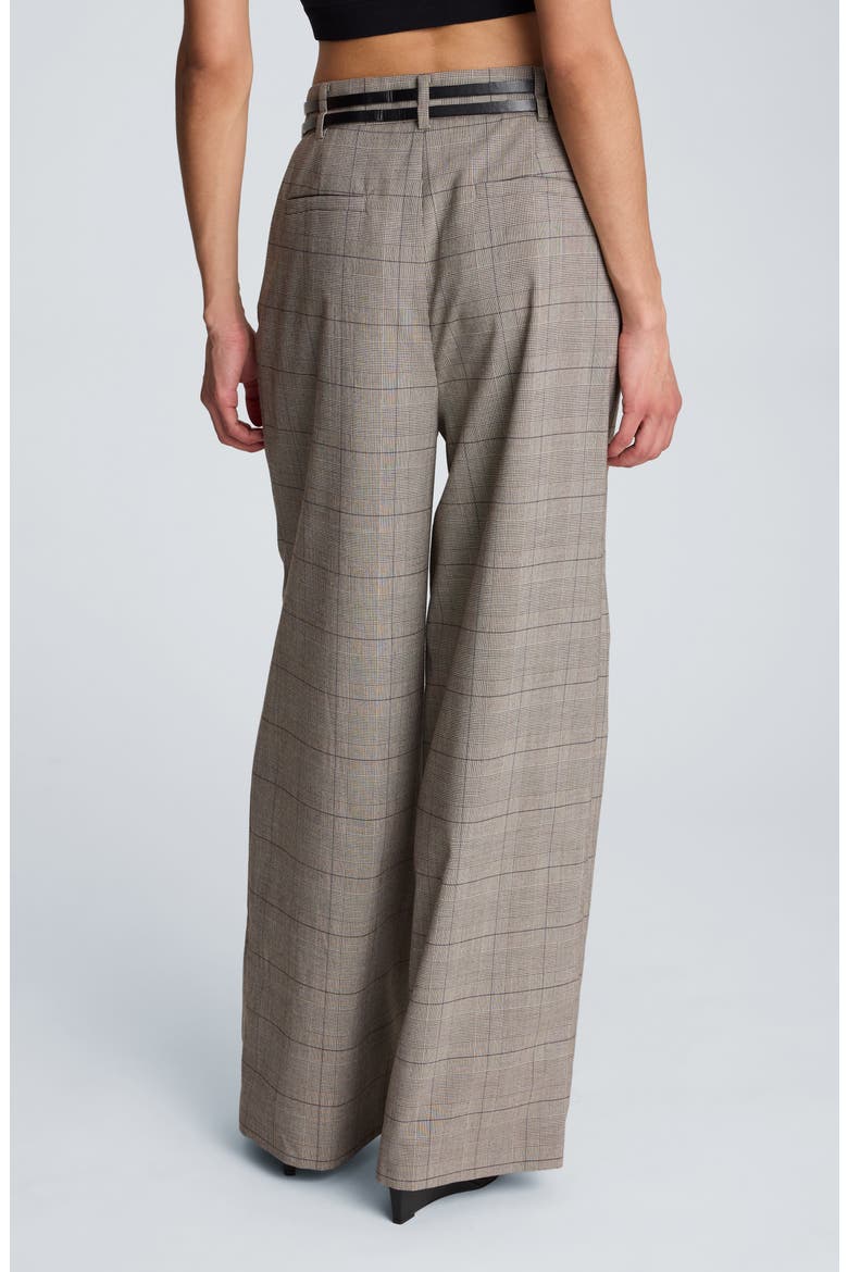 High Waist Double Belt Wide Leg Pleated Trousers, Alternate, color, SAFARI TAN MLT