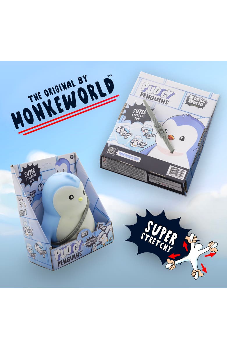 Pudgy Penguins Monkeworld Fidget Toy Blue Plush, Alternate, color, Blue