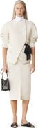 Lanvin White Belted Jacquard Jacket