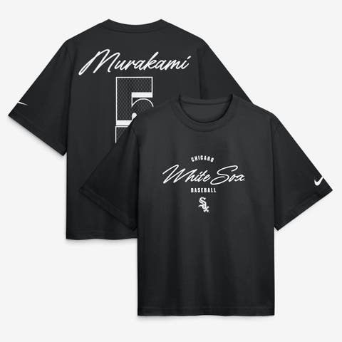Women's Nike Munetaka Murakami Black Chicago White Sox Premium Essentials Boxy Name & Number T-Shirt