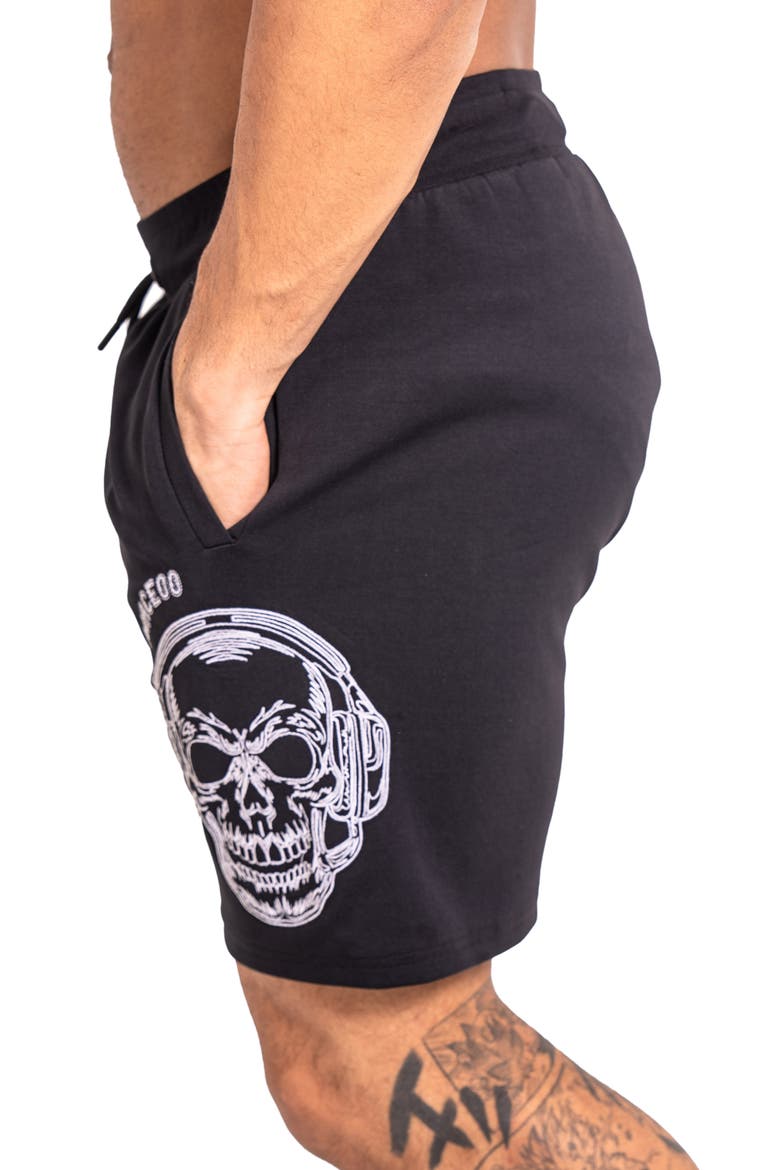Skull 80 Drawstring Shorts, Alternate, color, BLACK