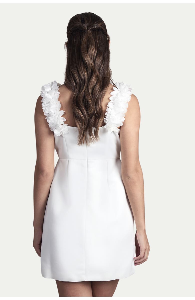 Coast 3D Floral Bardot Bridal Mini Dress, Alternate, color, Ivory