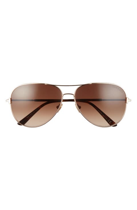Clark 61mm Gradient Aviator Sunglasses