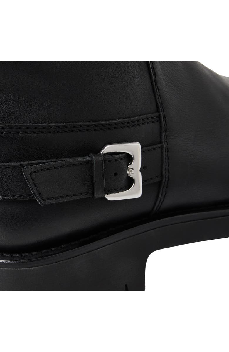 Bruno Magli Lensa Lug Sole Leather Moto Boot, Alternate, color, Black