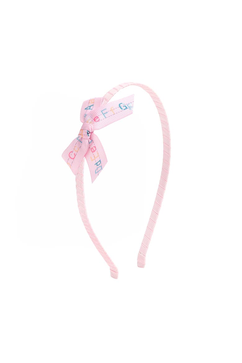 Alphabet Bows Headband, Main, color, Pink