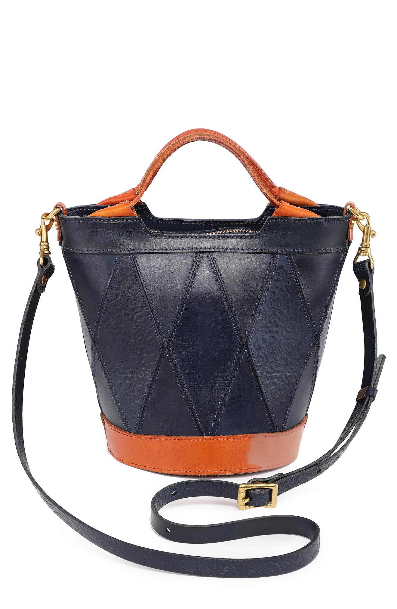 Primrose Leather Mini Tote, Alternate, color, NAVY