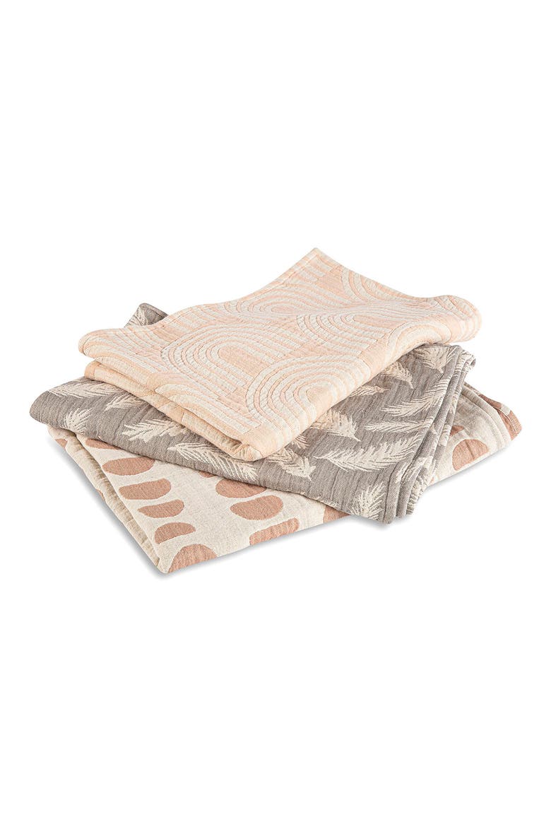 Jacquard Cotton Blanket, Alternate, color, TAN