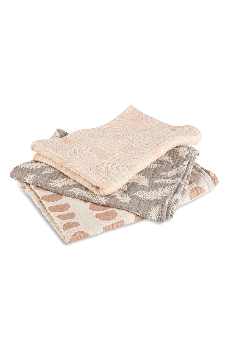 CRANE BABY Jacquard Cotton Blanket, Alternate, color, Tan