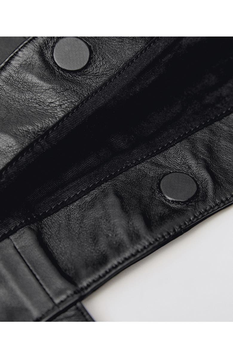 MANGO Patchwork Leather Shopper Bag, Alternate, color, Black