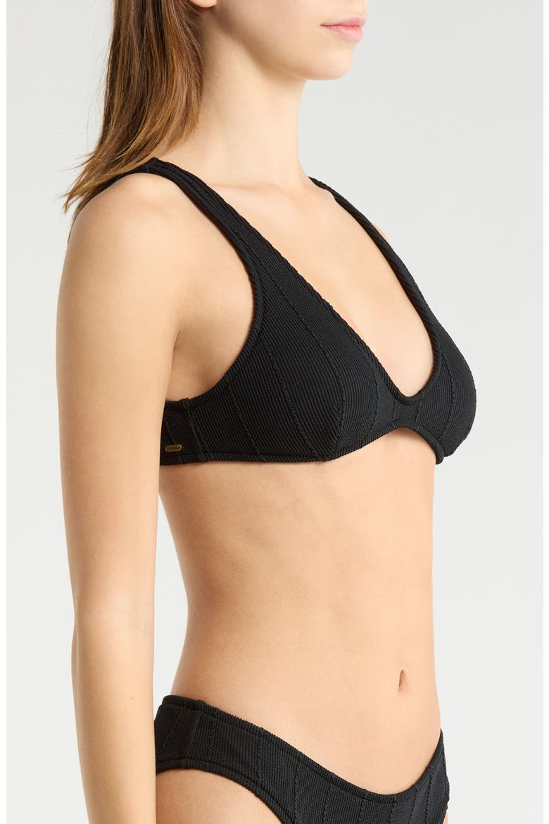 Vibe Surf Bralette Bikini Top, Alternate, color, BLACK