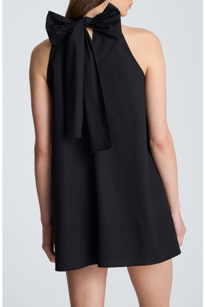 Tie Back Sleeveless Minidress, Alternate, color, BLACK