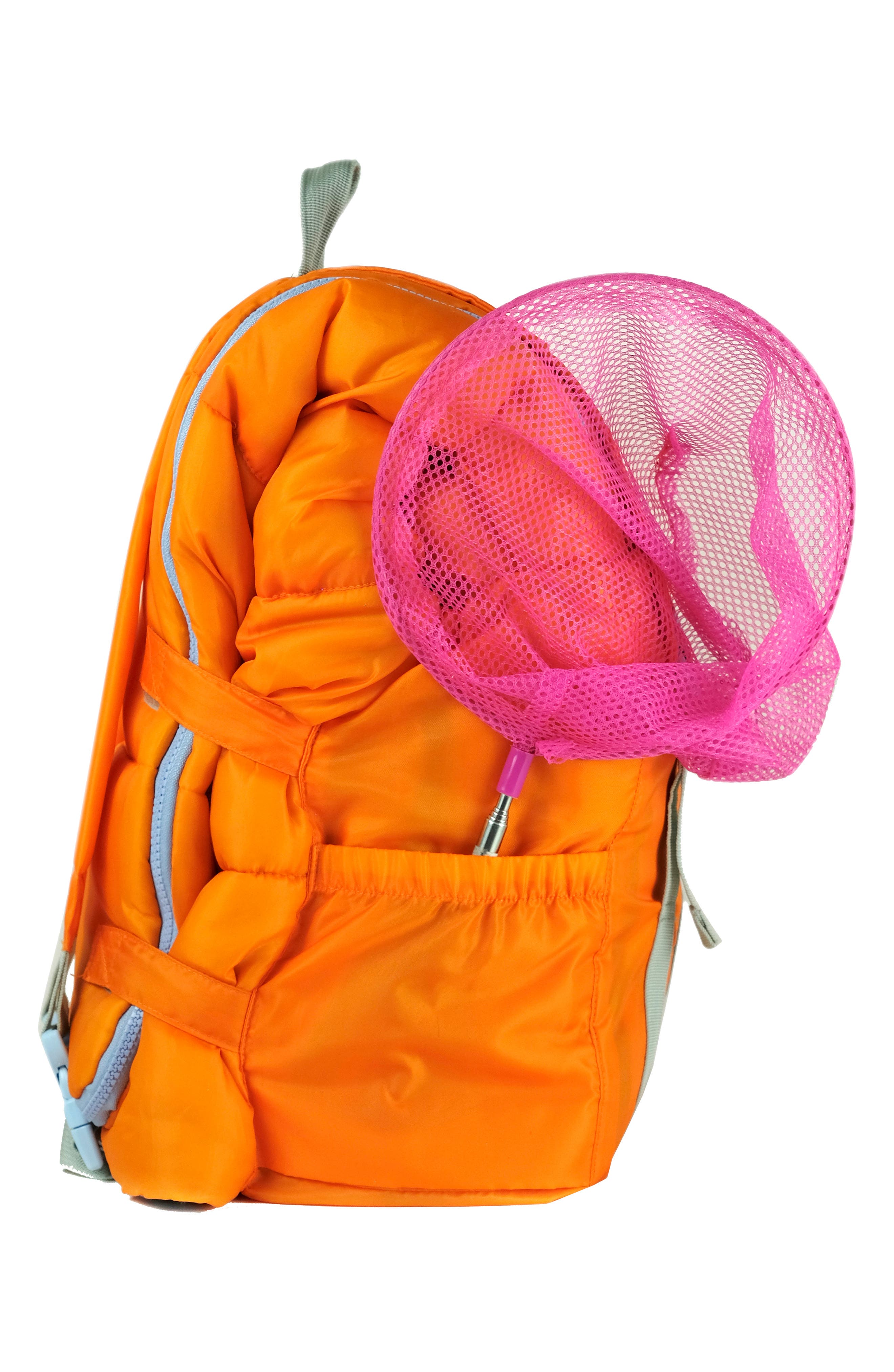 Kids' Sleep-n-Pack Glow in the Dark Sleeping Bag Backpack, Alternate, color, TANGELO