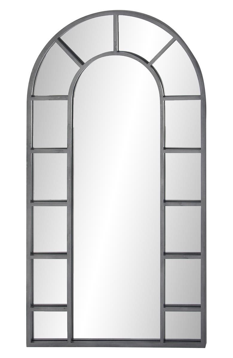 SONOMA SAGE HOME Black Metal Window Pane Inspired Wall Mirror, Main, color, 