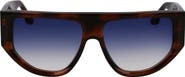 Victoria Beckham B-Buckle 55mm Modified Rectangular Sunglasses