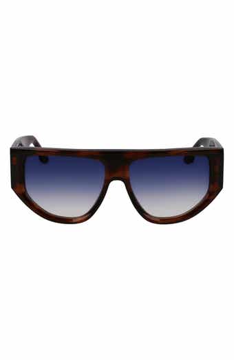 Victoria Beckham B-Buckle 55mm Modified Rectangular Sunglasses