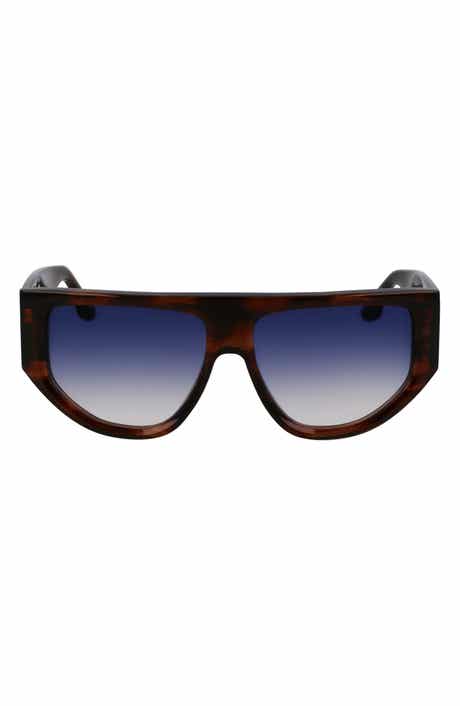 Victoria Beckham B-Buckle 55mm Modified Rectangular Sunglasses
