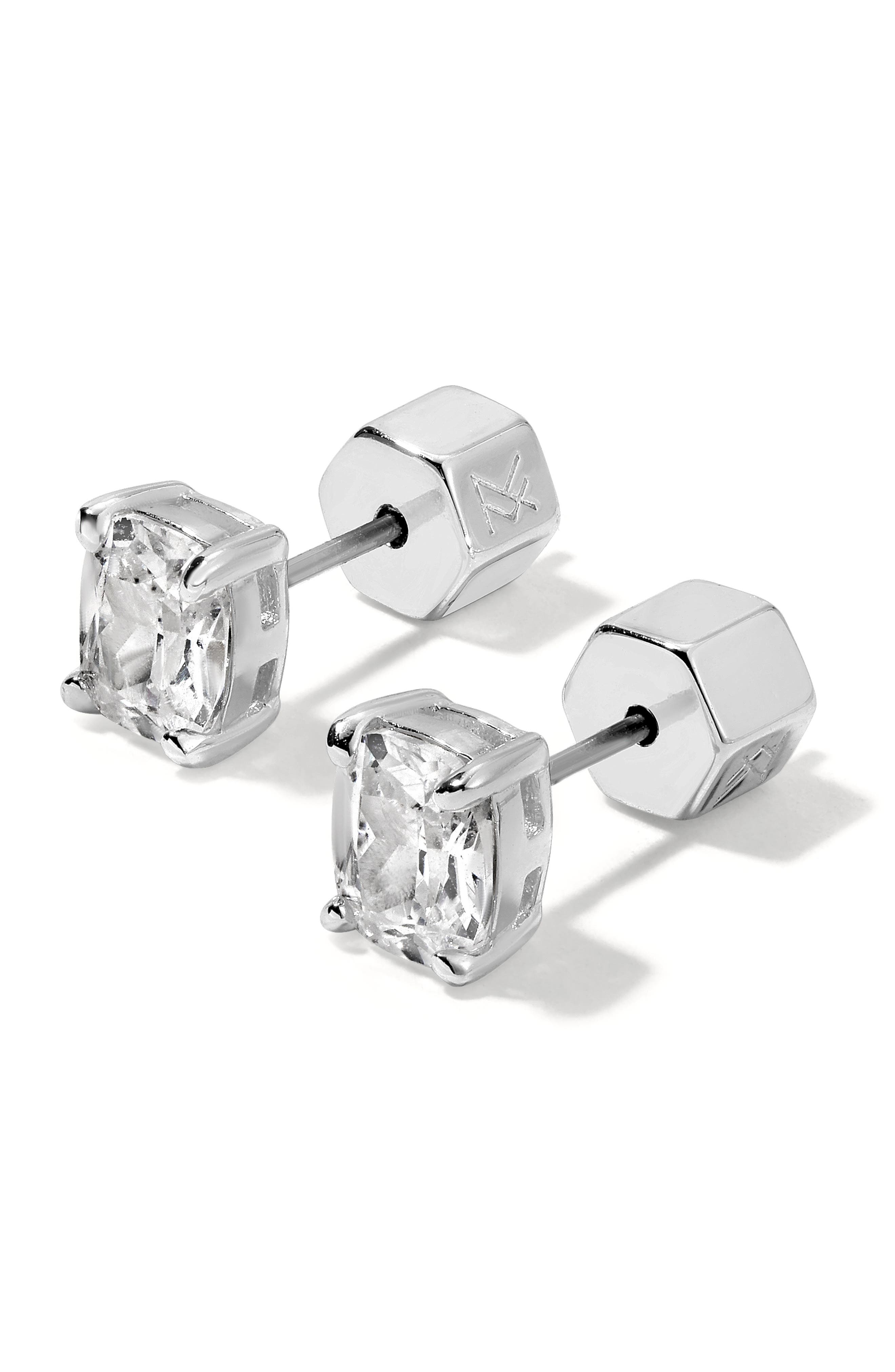 Miranda Frye Sophia Cubic Zirconia Stud Earrings In Silver