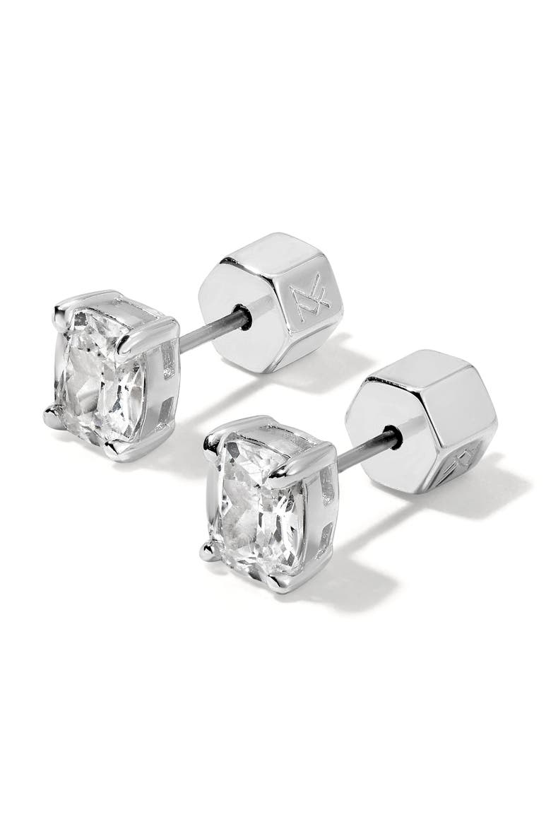 Sophia Cubic Zirconia Stud Earrings, Main, color, SILVER