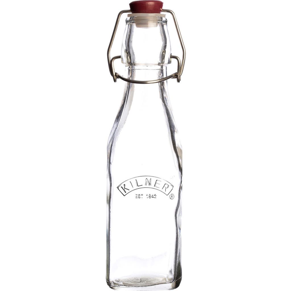 Kilner Square Swing Top Bottle, 9 Ounce In Transparent