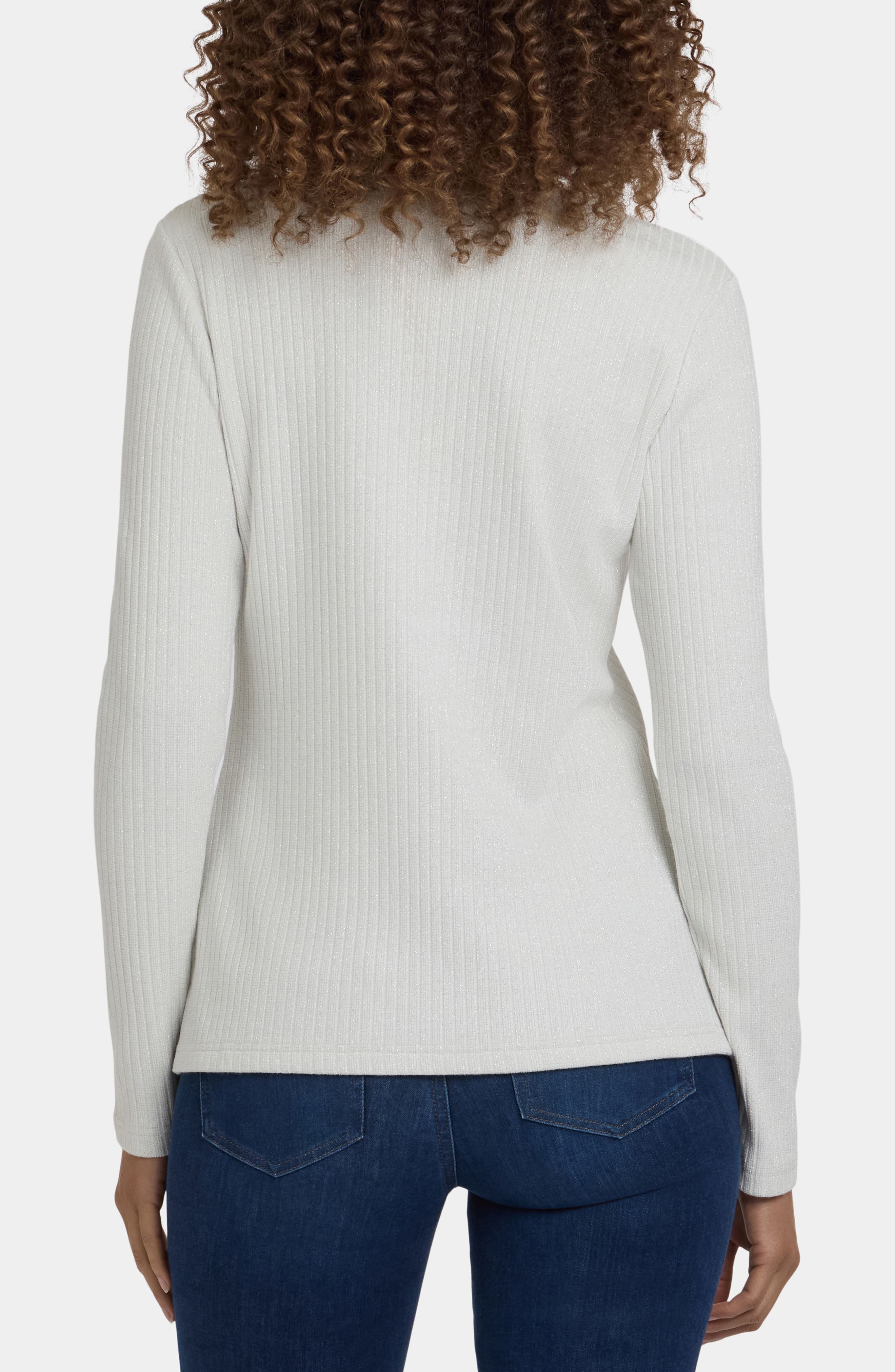 Metallic Rib Henley Top - image 2