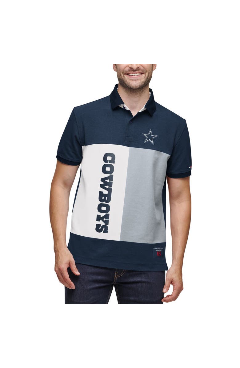 Tommy Hilfiger Men's Tommy Hilfiger Navy/Gray Dallas Cowboys Color Block Polo, Main, color, 