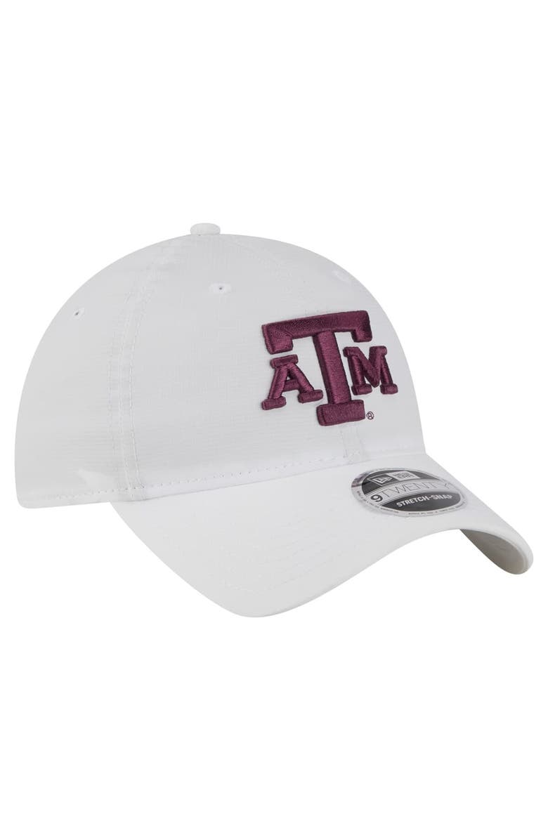 New Era Men's New Era White Texas A&M Aggies Active Ripstop 9TWENTY Adjustable Hat, Alternate, color, 