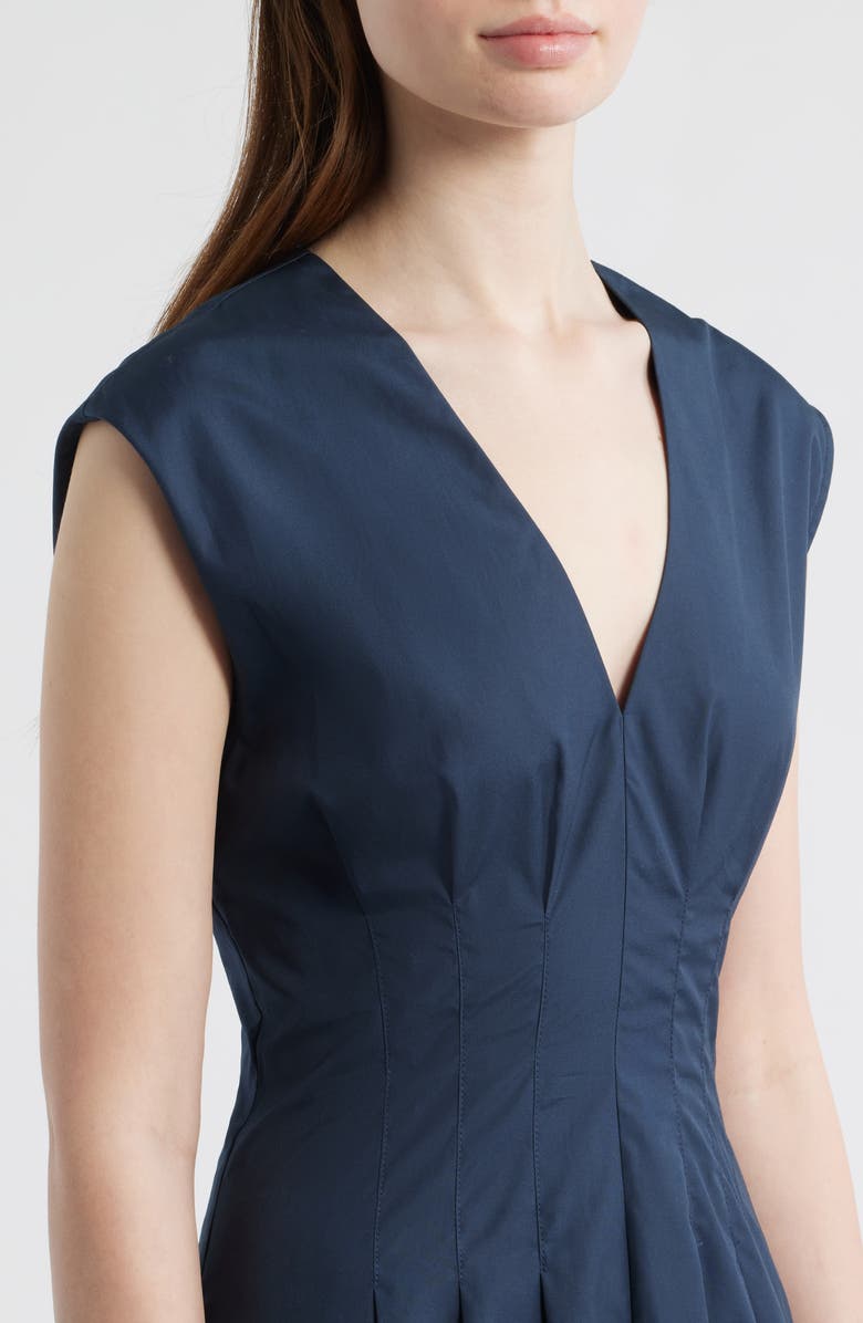 rag & bone Ines Pleated Poplin Maxi Dress, Alternate, color, Salute