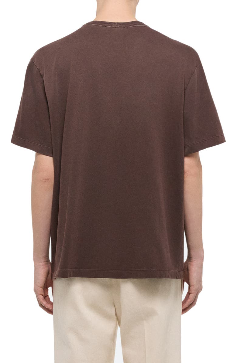 Helmut Lang Corduroy Logo Cotton T-Shirt, Alternate, color, Espresso
