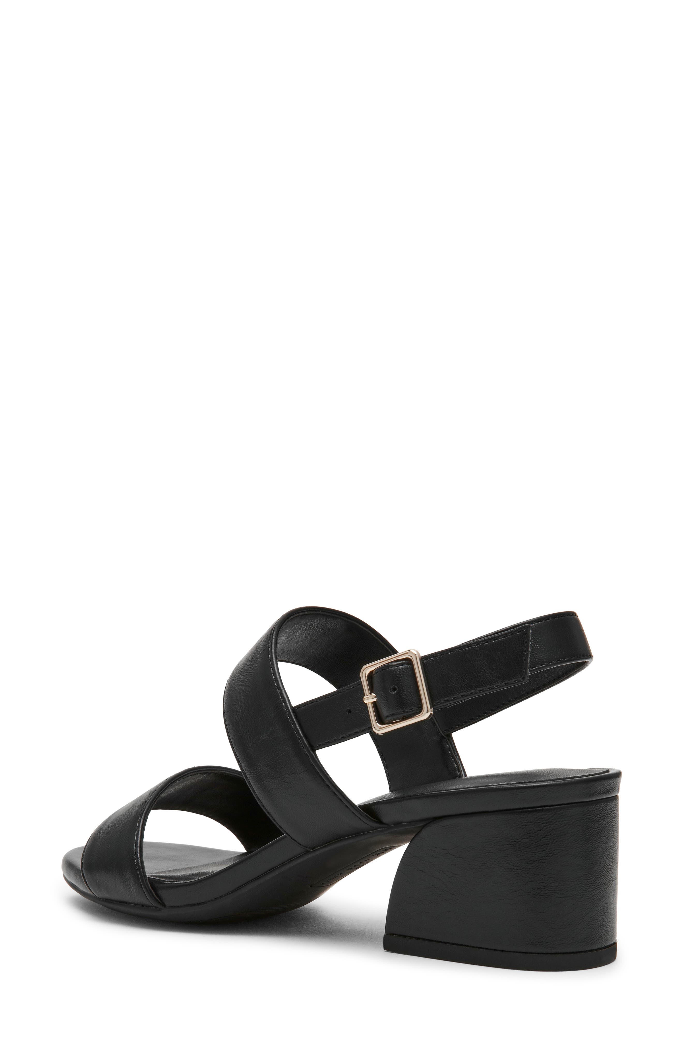 Anne Klein Macaron Block Heel Sandal, Alternate, color, Black