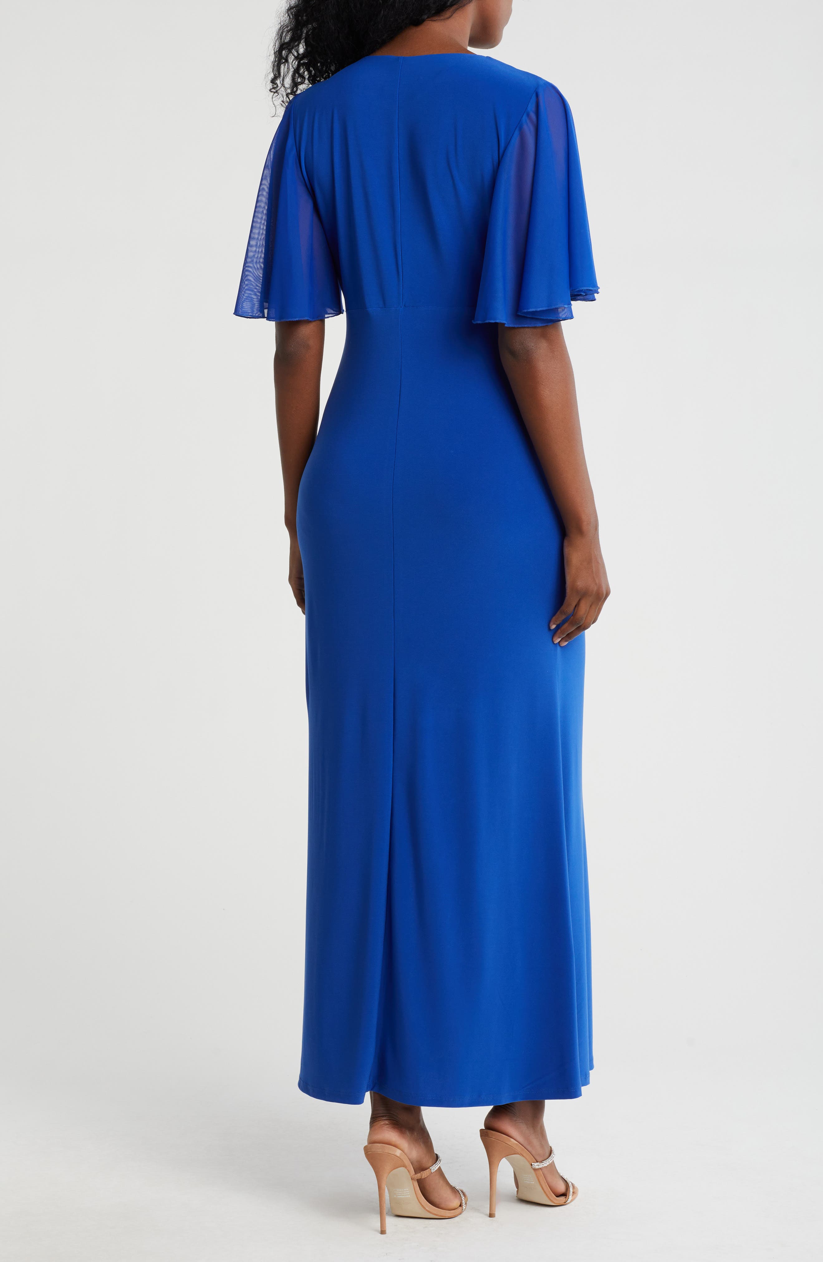 Flutter Sleeve Ruffle Maxi Dress - image 4