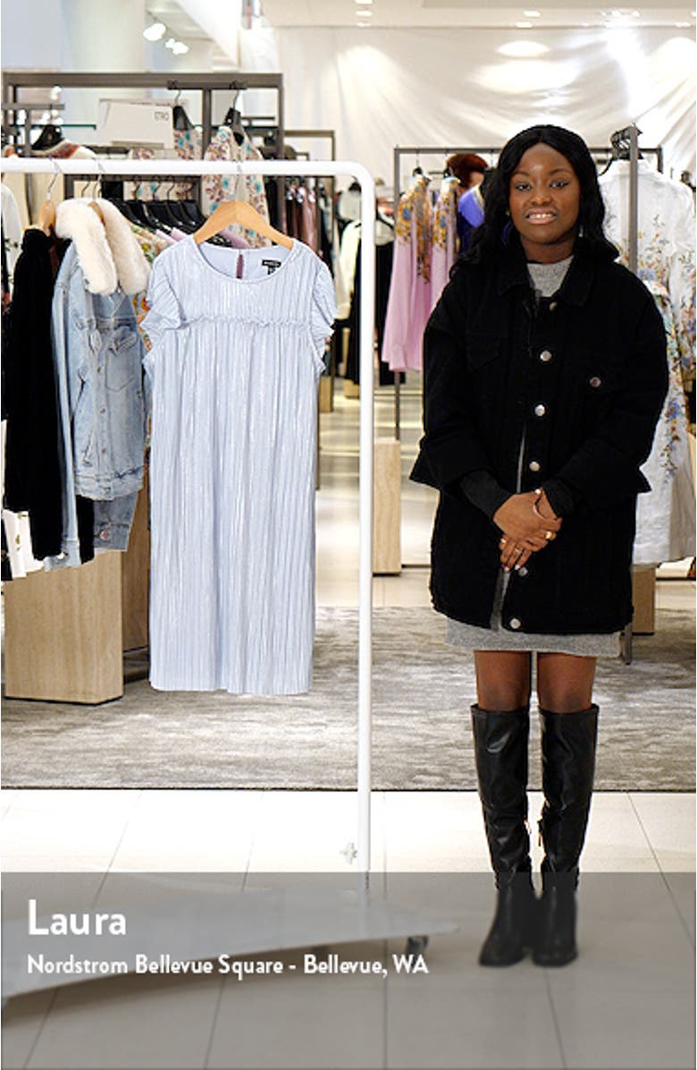 Kids' Foil Print Plissé Dress, sales video thumbnail