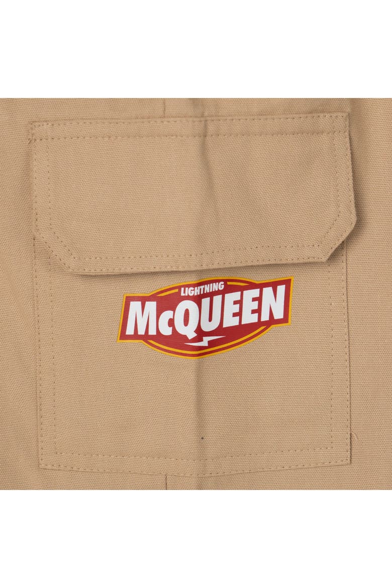 Cars Lightning McQueen 2-Piece Polo Sweatshirt and Cargo Pants Set, Alternate, color, Ivory Khaki Mcqueen