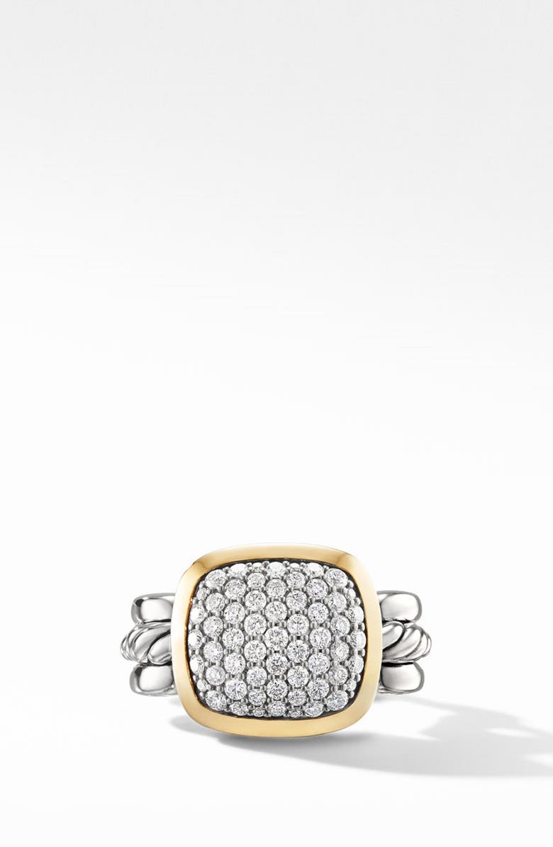 David Yurman Wellesley Link Statement Ring with 18k Gold & Diamonds, Alternate, color, 