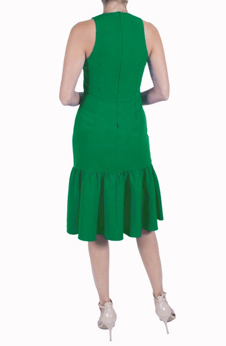 Julia Jordan Sleeveless Flounce Hem Crepe Dress, Alternate, color, 