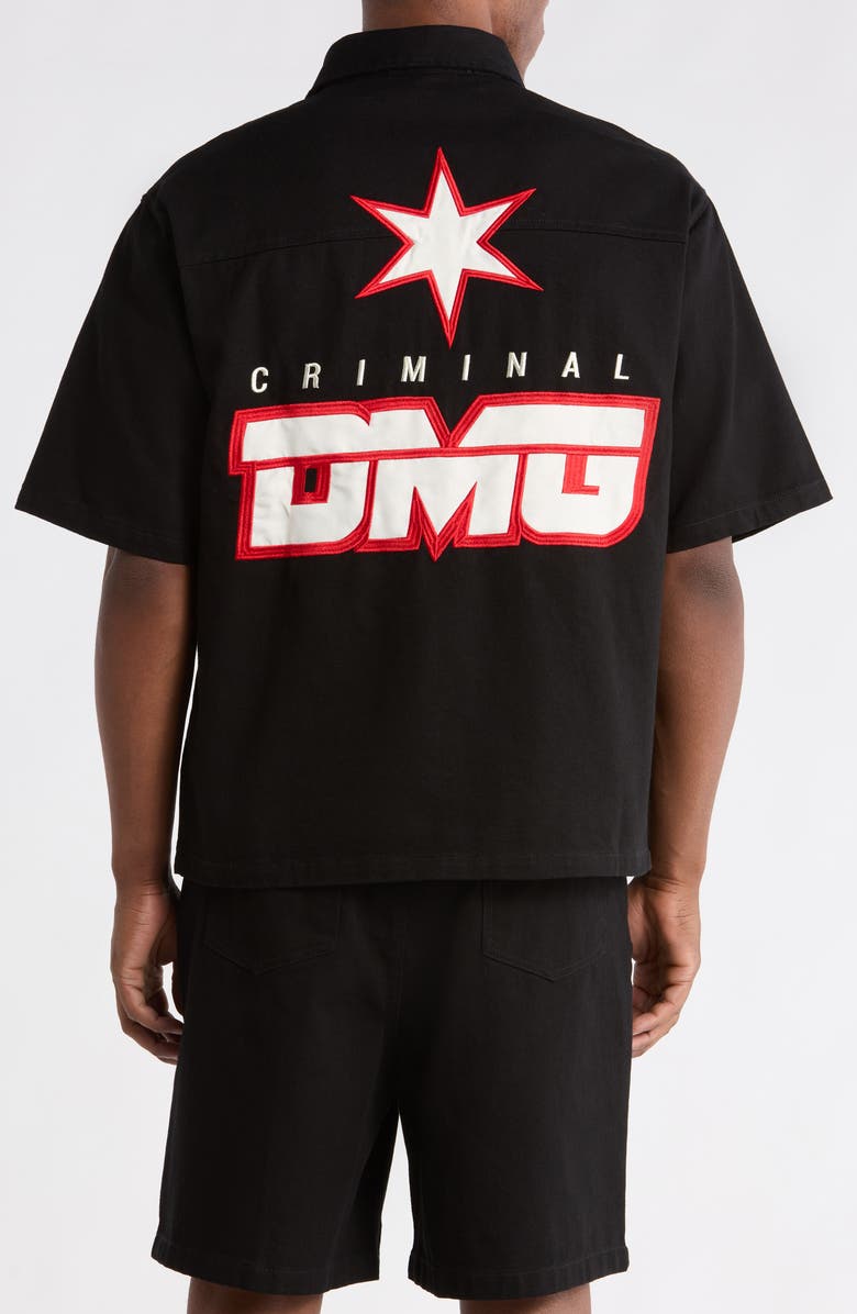 CRIMINAL DAMAGE Star Logo Shirt, Alternate, color, Black
