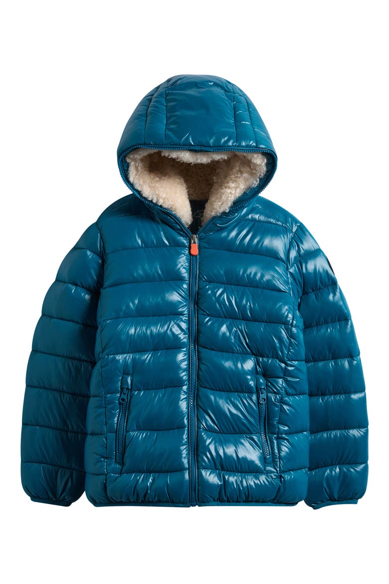 Kids' Gavin Hooded Puffer Jacket, Main, color, HORIZON BLUE