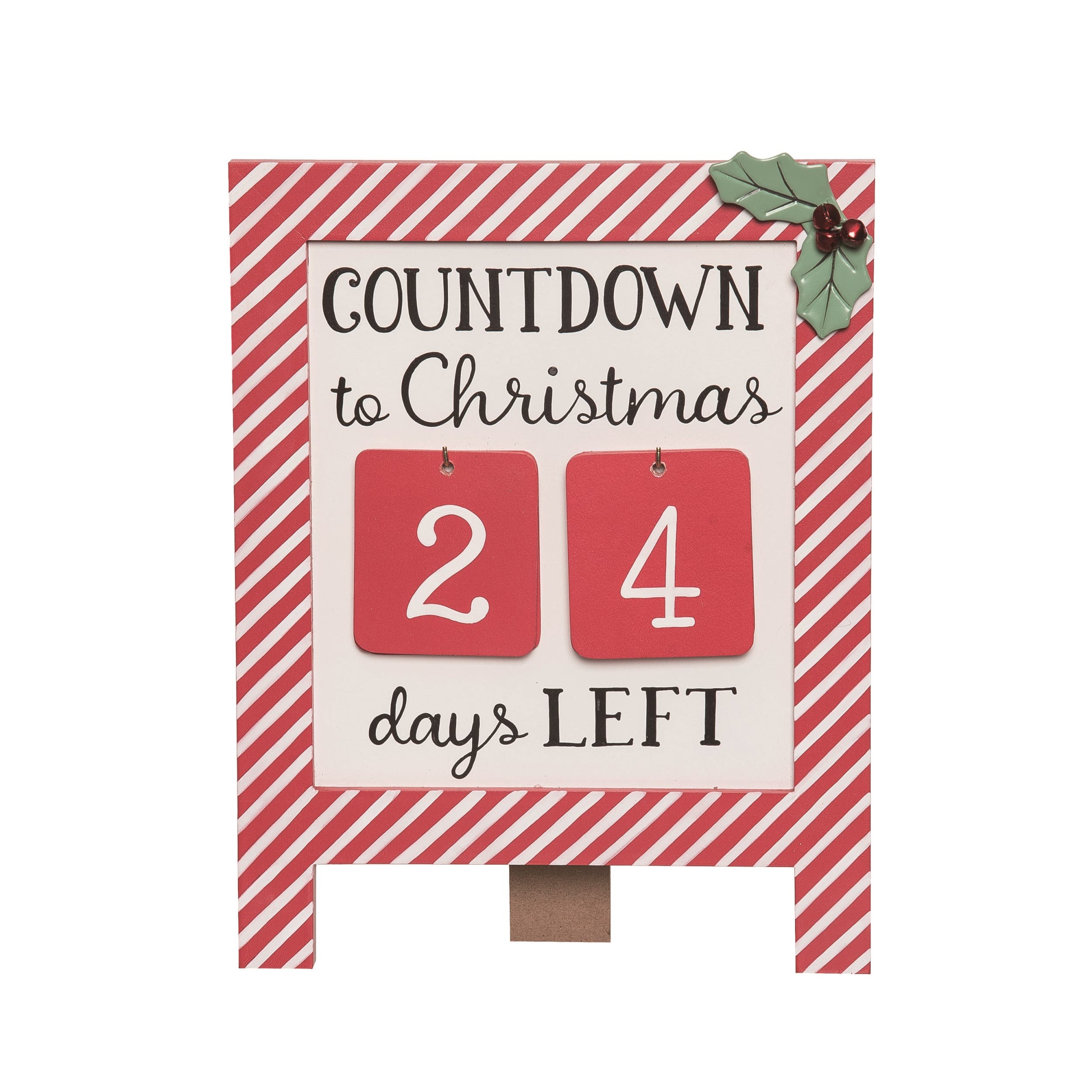 Transpac Multicolor Christmas Candy Stripe Advent Calendar Set of 6 ...
