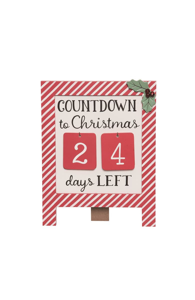 Transpac Multicolor Christmas Candy Stripe Advent Calendar Set of 6, Main, color, 