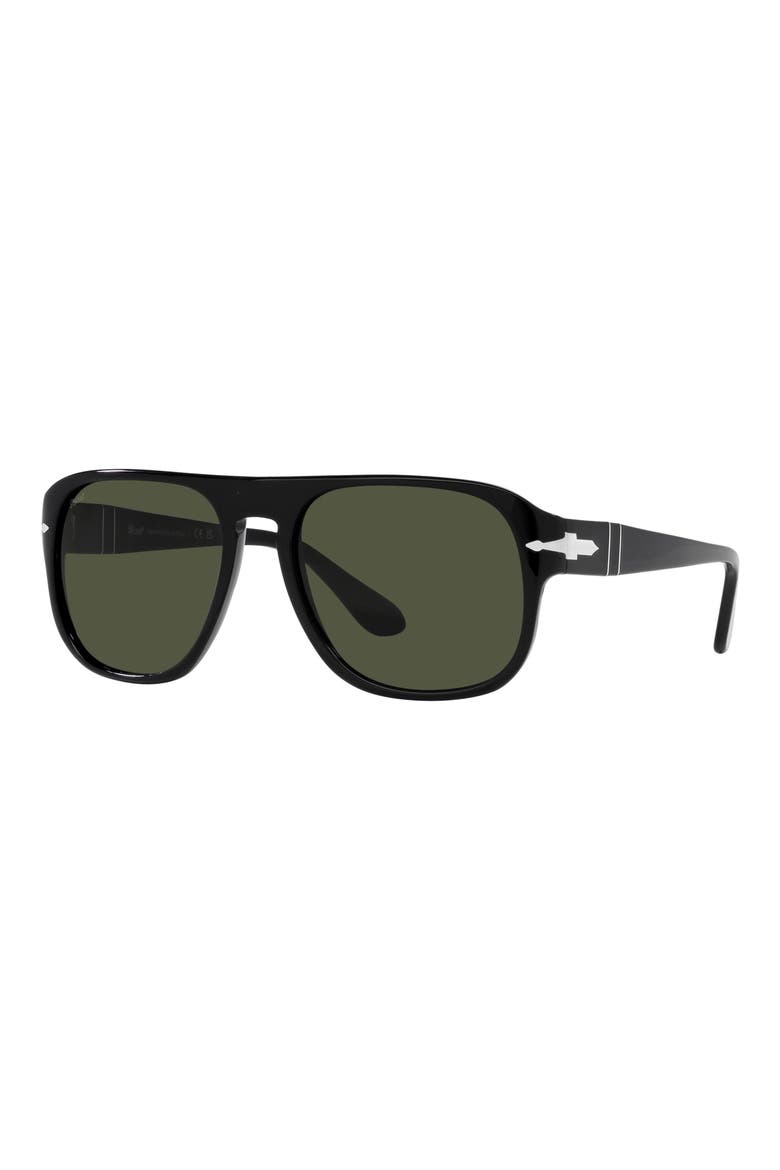 57mm Pillow Sunglasses, Alternate, color, BLACK